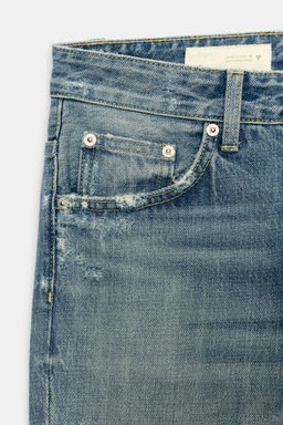 JEANS TRF FLARE ROTOS TIRO MEDIO / Azul - Zara фото 8
