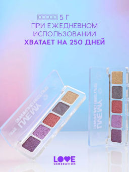 Love Generation Тени спарклы для век Universe, give me money палетка 01  фото 4