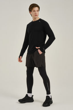 Тайтсы 2-в-1 Черный ADVANCED RUNNING 2 in 1 Pants - Anta фото 2