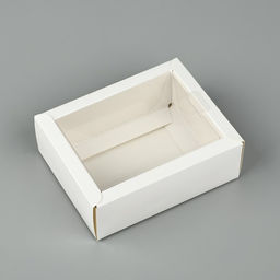 Цена за 5 шт. Коробка складная с пластиковой крышкой «Белая», 11.5 х 9 х 4 см