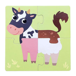 Пазлы 4 в 1 Кто живёт на ферме? - Puzzle time фото 5