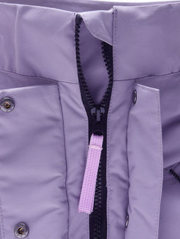 Парка зимняя подростковая для девочки с капюшоном сиреневого цвета 9538Sn - Valianly фото 11