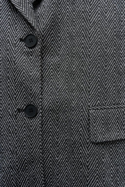 COMBINED HERRINGBONE BLAZER WITH HOOD - Zara фото 5