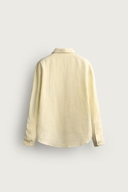 CAMISA POLO 100% LINO / Amarillo pastel - Zara фото 7