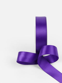 Лента атласная TEIRA, двухсторонняя, 25 мм, 25±1 м, фиолетовая №0470