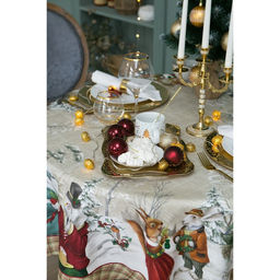 Скатерть новогодняя Этель Winter holidays d=220 см 3 см с ГМВО, 100% хлопок, саржа 190 г/м?