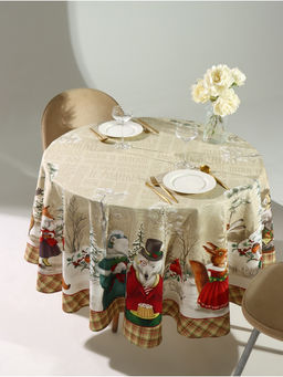 Скатерть новогодняя Этель Winter holidays d=220 см 3 см с ГМВО, 100% хлопок, саржа 190 г/м?