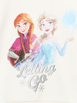 Bisiklet Yaka Elsa Bask?l? K?z Bebek Sweatshirt ve Tayt 2li Tak?m - Waikiki фото 3