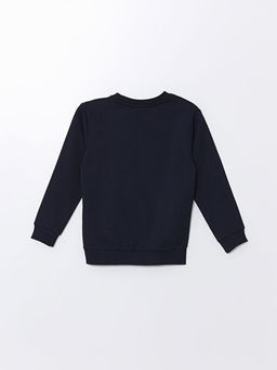 Bisiklet Yaka Bask?l? Uzun Kollu Erkek ?ocuk Sweatshirt - Waikiki фото 2
