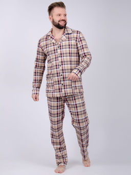 Пижама "Премиум" бежевая, трикотаж