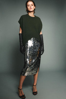 OVERSIZED WOOL WAISTCOAT WITH ASYMMETRIC HEM