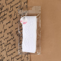 Цена за 2 шт. Кружево капроновое, 40 мм, 10±1 м, белое