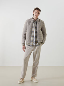 Slim Fit Dik Yaka Erkek Mont