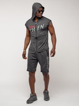 Спортивный костюм летний мужской темно-серого цвета 2264TC - FUYOUKAI фото 3