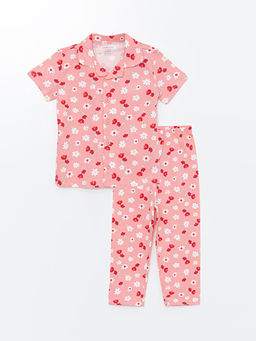 Polo Yaka K?sa Kollu K?z Bebek Pijama Tak?m