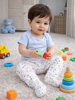 Ползунки короткие молочные принт щенок