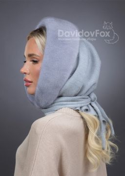 ВИДЕООБЗОР Платок Трикотаж Норка Сапфир