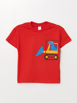 Bisiklet Yaka K?sa Kollu Bask?l? Erkek Bebek Ti??rt 2li - Waikiki фото 2