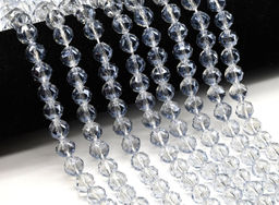 Бусины из циркона шарик с гранями 10мм цв.голубой светлый, 38см, 42 бусины Радуга камня