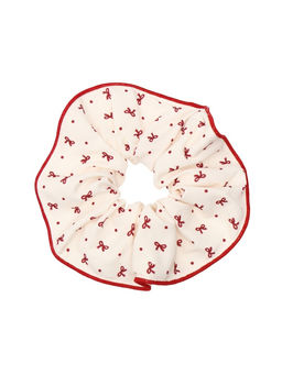 Цена за 3 шт. Резинка для волос "Орбита гранд" бантики, 15 см, молочно-красный