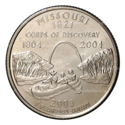 25 центов 2003 года D Штаты и территории - Миссури