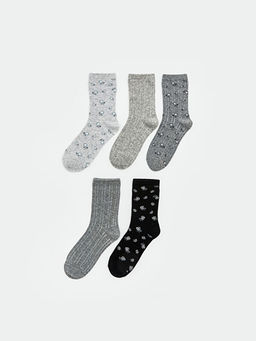 ?i?ekli Kad?n Soket ?orap 5li