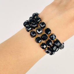 Бусины для украшений из полосатого Агата (42 бусины) 39 см