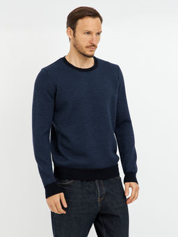 джемпер мужской темно-синий с добавлением шерсти