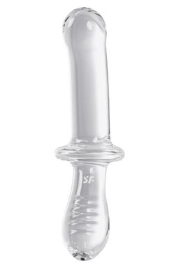Двусторонний фаллоимитатор Satisfyer Double Crystal, стекло, прозрачный, 19,5 см  фото 3