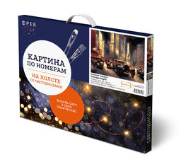 ФРЕЯ PNB/PLDD-247 Набор для раскрашивания по номерам ( со светодиодами ) 50 х 40 см Ночной Чикаго