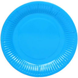 Цена за 6 шт. Тарелка бумажная 18 см в наборе 10 шт "Голубой"