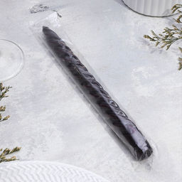 Цена за 2 шт. Свеча витая, 2.3×24.5 см, 5 ч, 50 г, чёрная