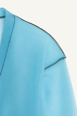 CHAQUETA PUNTO SEMITRANSPARENTE LIMITED EDITION / Azul agua - Zara фото 10
