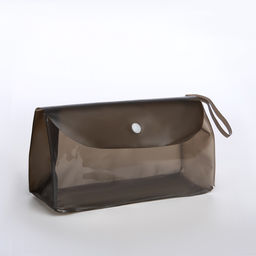 Цена за 2 шт. Косметичка на кнопке для бассейна, с ручкой, чёрная/прозрачная