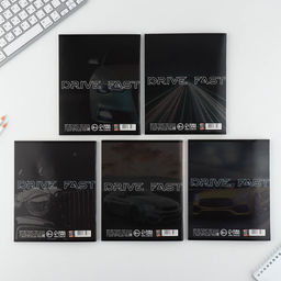 Цена за 5 шт. Тетрадь в клетку, 48 л., А5, на скрепке, блок №2 Машины МИКС - Artfox study фото 2