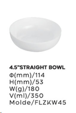 Салатник 350 мл 115 мм / FLZKW45 (WHITE) /уп 72/