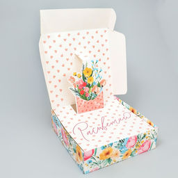 Коробка складная Расцветай, 26 х 26 х 8 см - Дарите счастье фото 3