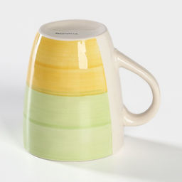 Кружка керамическая Доляна «Подсолнух», 360 мл, цвет зелёный