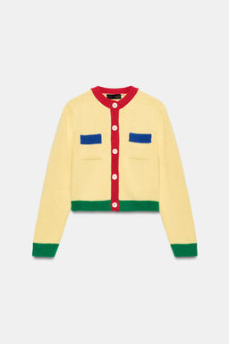 COLOUR BLOCK CARDIGAN - Zara фото 6
