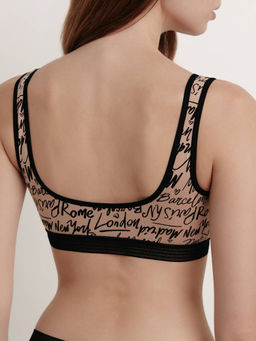CONTE Poetic LBE 2054 Бюстье из хлопка с ажурной тесьмой coffee-black - Conte elegant фото 2