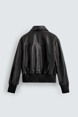 LIMITED EDITION CROPPED LEATHER JACKET - Zara фото 8