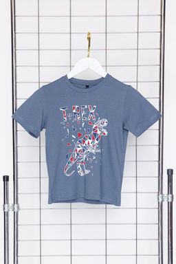 Indigo Erkek Cocuk %100 Pamuk Dinozor Desenli Regular Kal?p K?sa Kol Orme T-Shirt TKDSS24TS00035 - Trendyolmilla фото 2