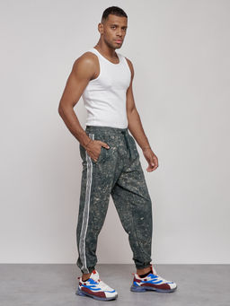 Брюки джоггеры спортивны мужские зеленого цвета 12931Z - Mtforce фото 4