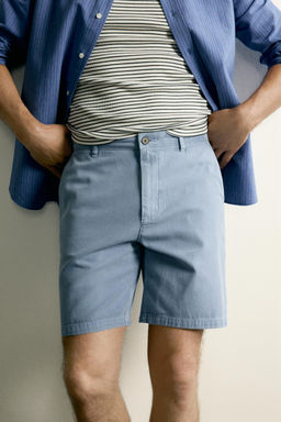 BERMUDA LAVADA REGULAR FIT / Azul claro - Zara фото 5