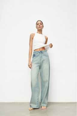 Джинсы-трубы Irish Mint Accent Pocket