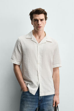 CAMISA JACQUARD CUADROS / Blanco - Zara фото 2