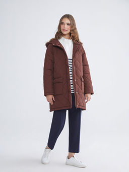 Kap??onlu Kapitone Oversize Kad?n ?i?me Mont