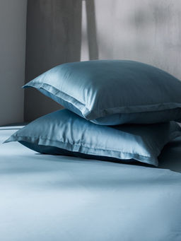 Простыня 1.5 спальная SL Home Tencel, 160×235 см, тенсель, серо-голубая