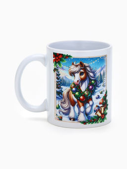 Кружка новогодняя керамическая «Чудо обязательно случится», лошадь, 320 мл
