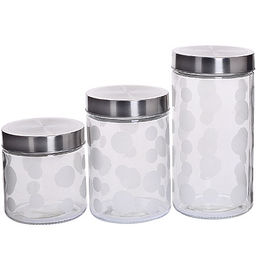 31064 Банки для сыпучих 3пр1,7+1,25+0,850л.MB (х4) - Mayer&boch фото 2